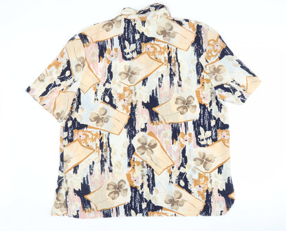Back view of sky fashion women’s multicoloured floral basic blouse, size UK 16