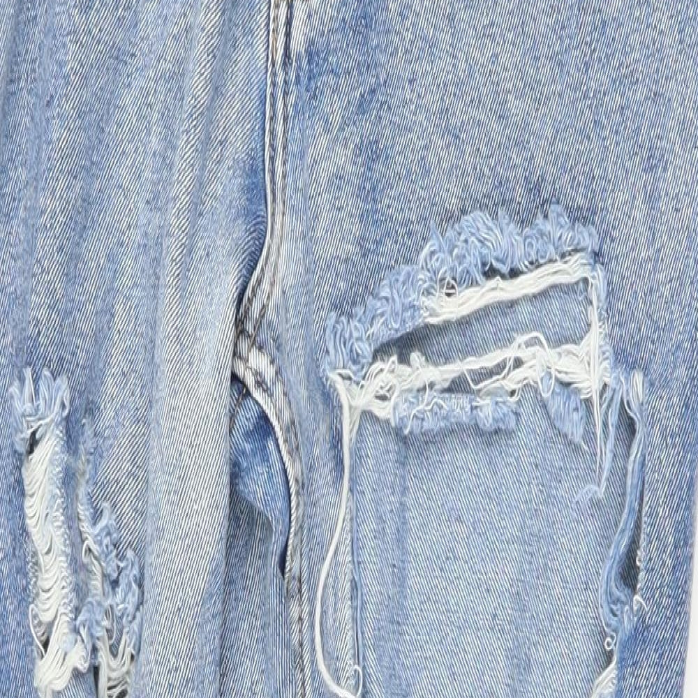 Boohoo Womens Blue   Straight Jeans Size 10 L26 in