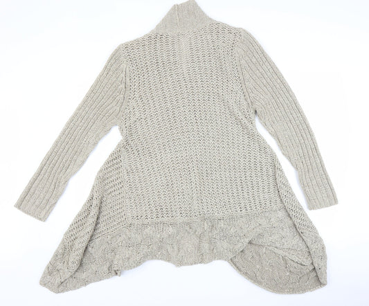 BHS Womens Beige   Full Zip Jumper Size 16