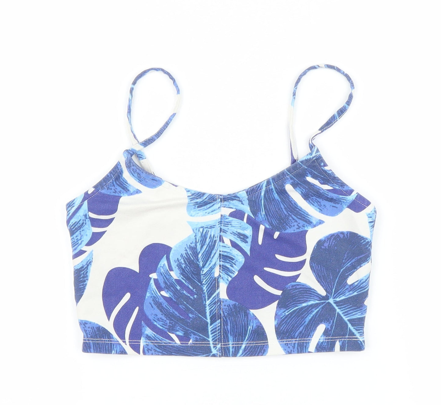 Womens UK Size 8 Topshop Blue Basic Tank