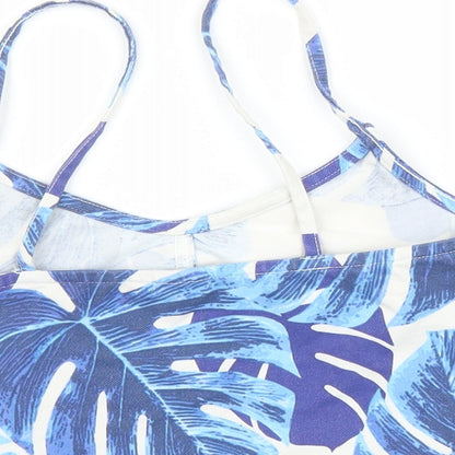 Womens UK Size 8 Topshop Blue Basic Tank