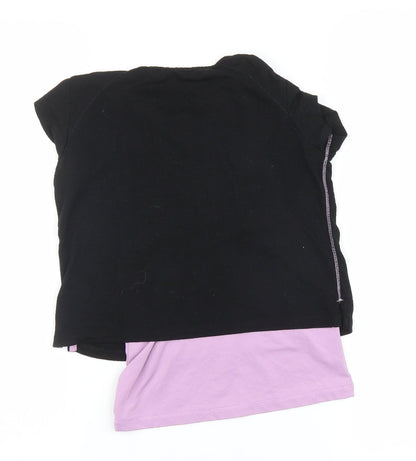 George Girls Black   Basic T-Shirt Size 5-6 Years