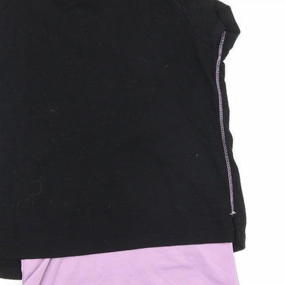 George Girls Black   Basic T-Shirt Size 5-6 Years