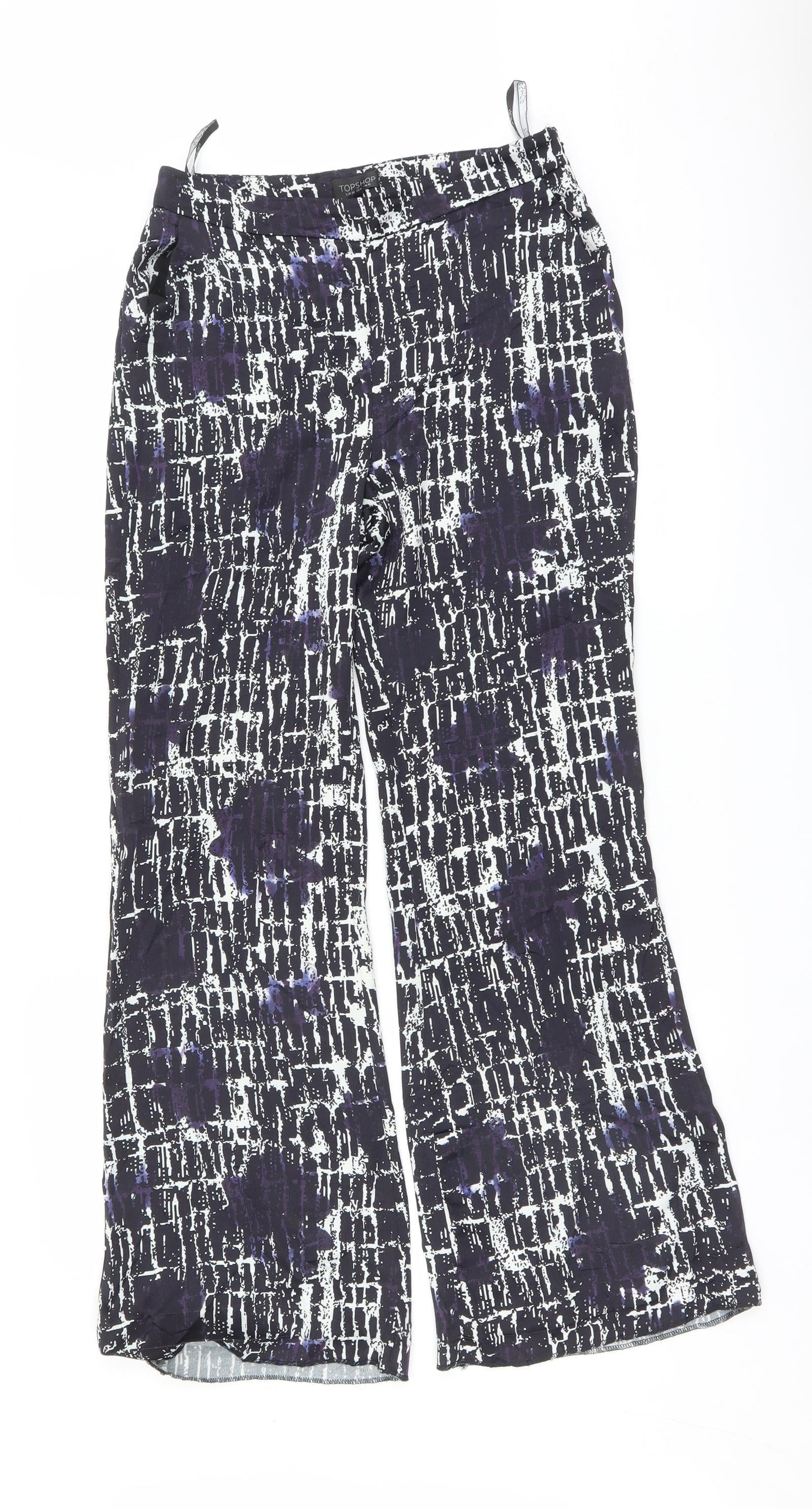 Womens UK Size 10 Topshop Regular Fit  Black Trousers