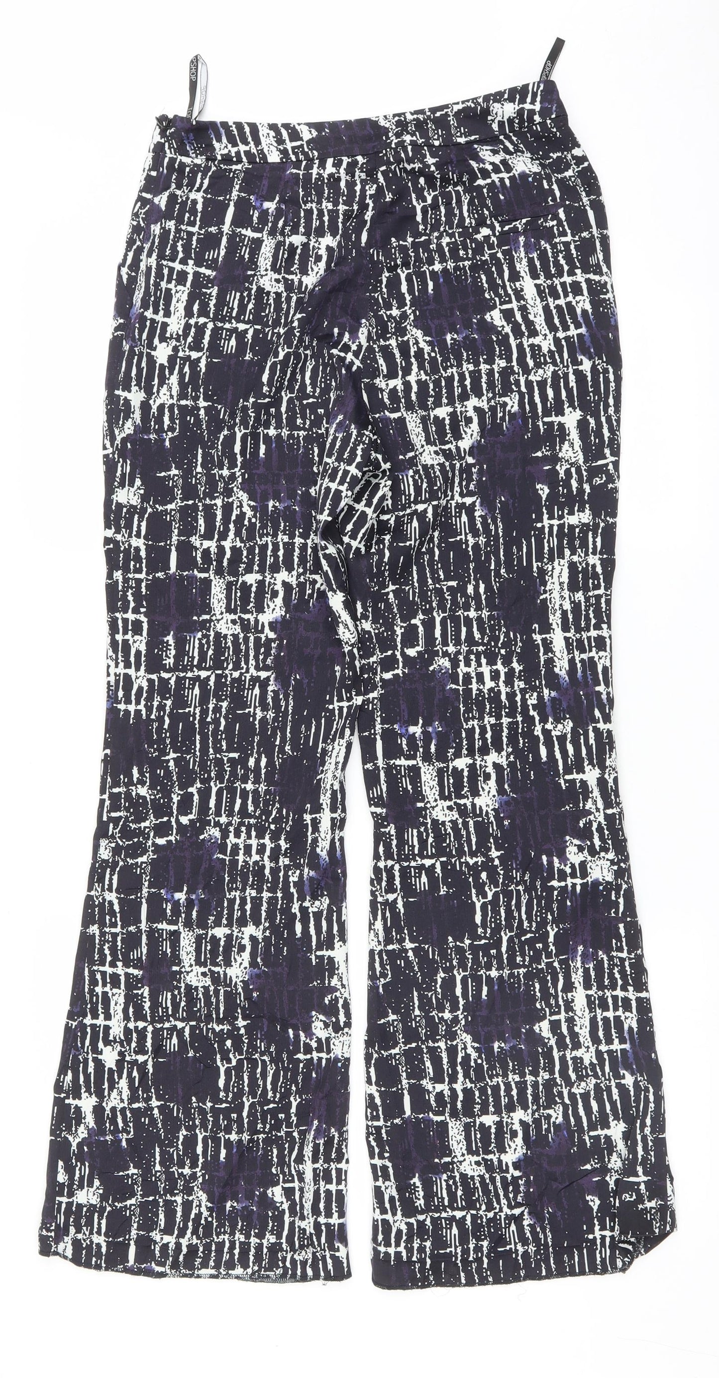 Womens UK Size 10 Topshop Regular Fit  Black Trousers