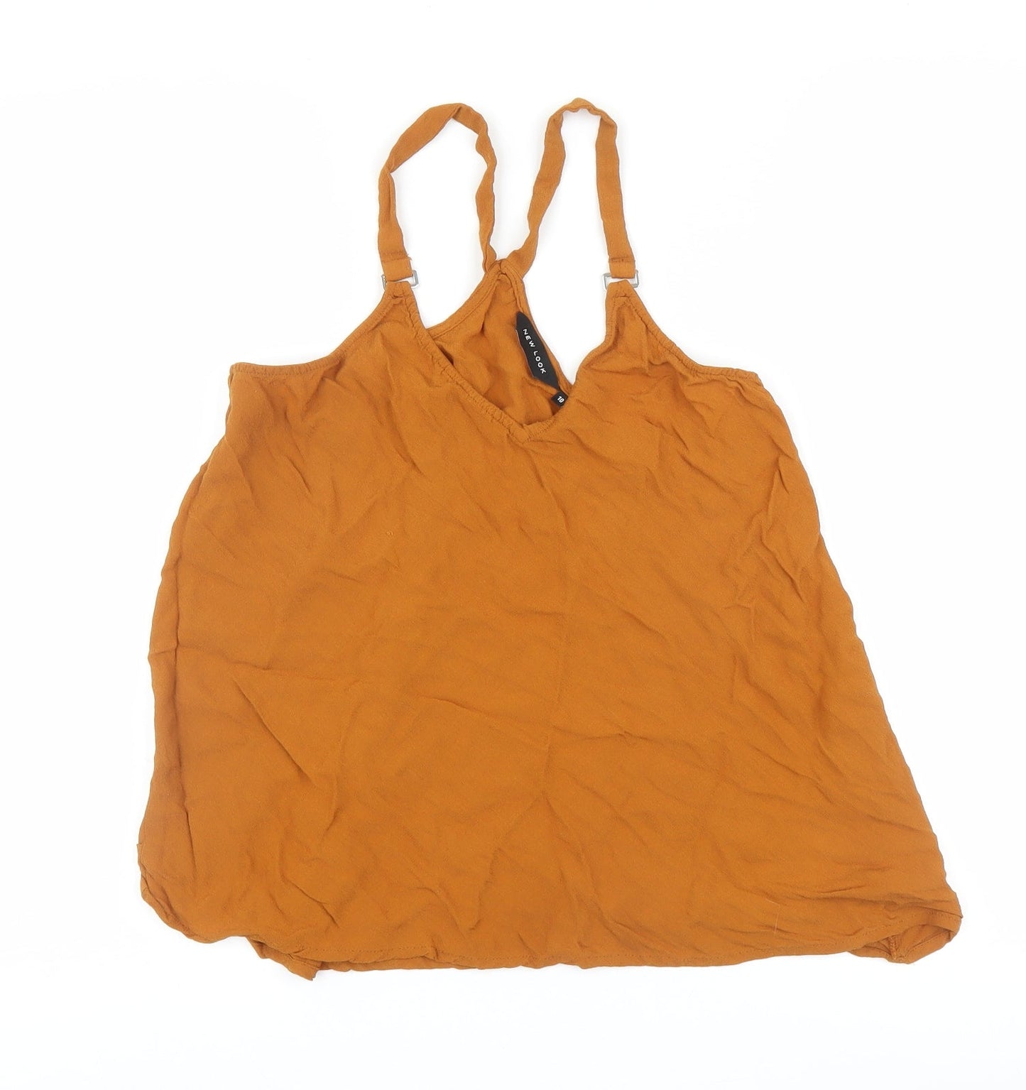 Womens UK Size 12 New Look Brown Basic Tank