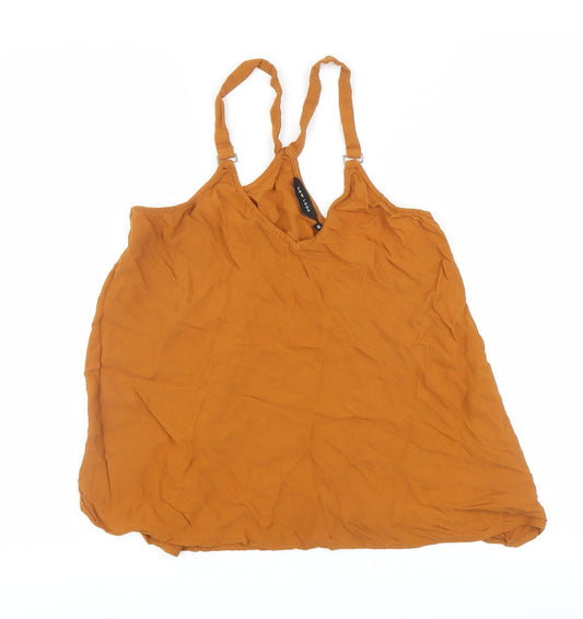 Womens UK Size 12 New Look Brown Basic Tank