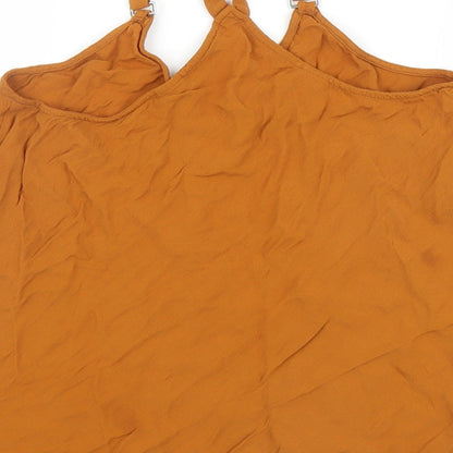 Womens UK Size 12 New Look Brown Basic Tank