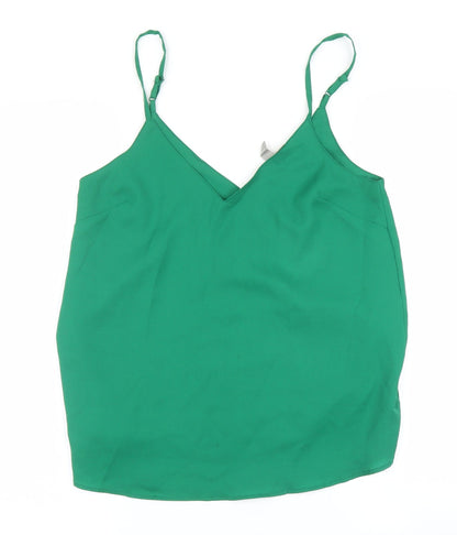 Womens UK Size 8 ASOS Green Basic Tank