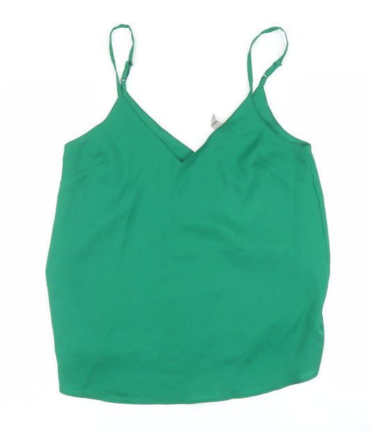 Womens UK Size 8 ASOS Green Basic Tank