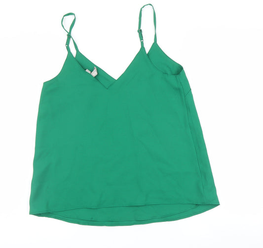 Womens UK Size 8 ASOS Green Basic Tank