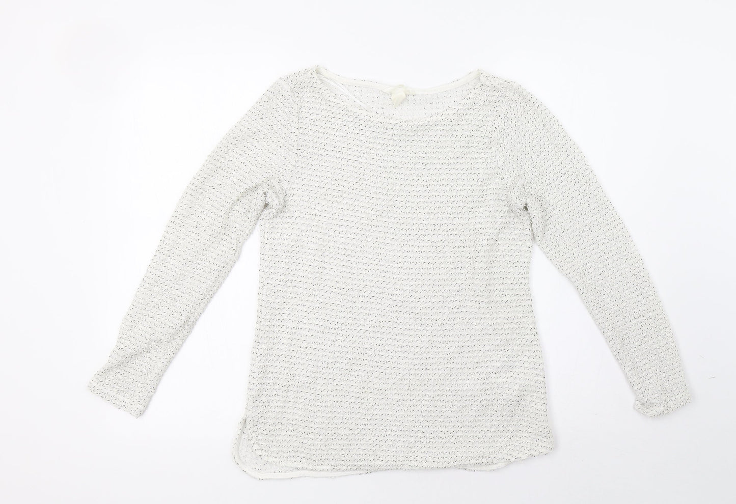 H&M Womens White   Pullover Sweatshirt Size XS