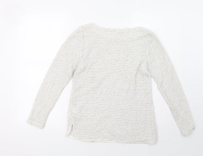 H&M Womens White   Pullover Sweatshirt Size XS