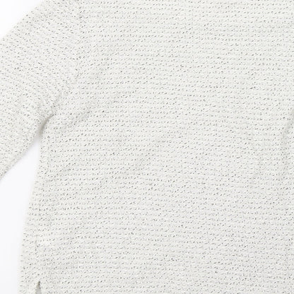 H&M Womens White   Pullover Sweatshirt Size XS