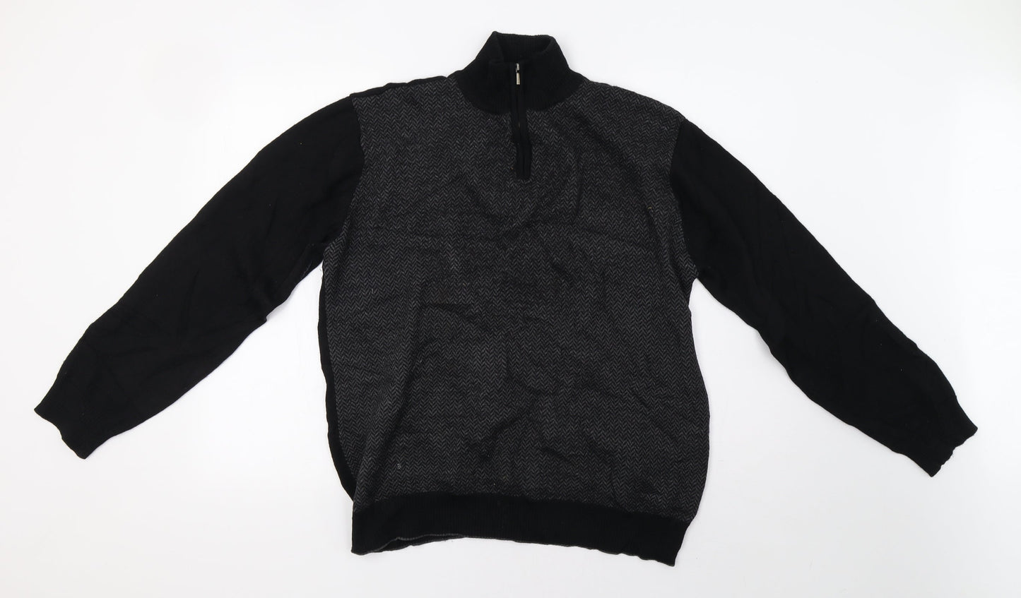 Mens UK Size L Matalan Black Full Zip Sweatshirt