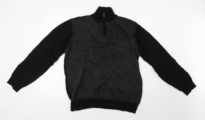 Mens UK Size L Matalan Black Full Zip Sweatshirt