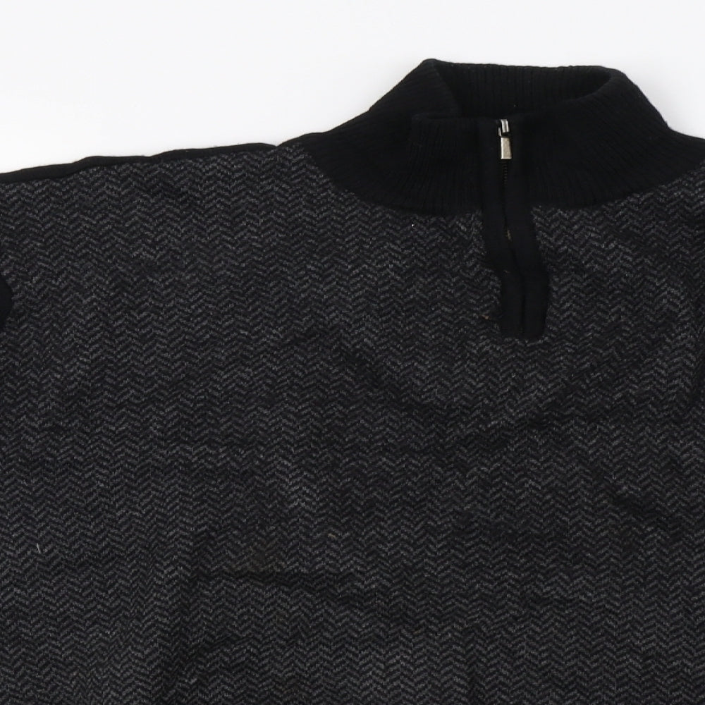 Mens UK Size L Matalan Black Full Zip Sweatshirt