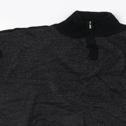 Mens UK Size L Matalan Black Full Zip Sweatshirt