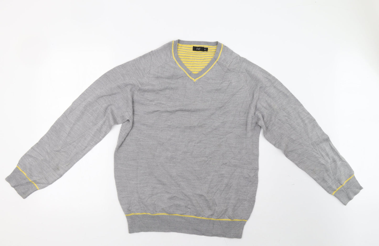 F&F Mens Grey   Pullover Sweatshirt Size M