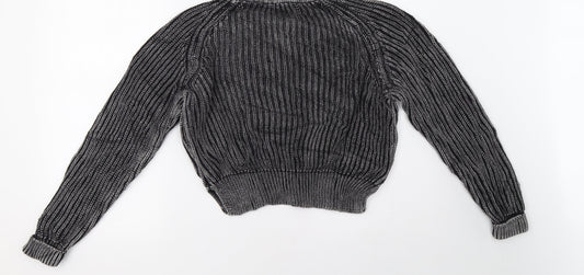 H&M Womens Grey   Pullover Sweatshirt Size S