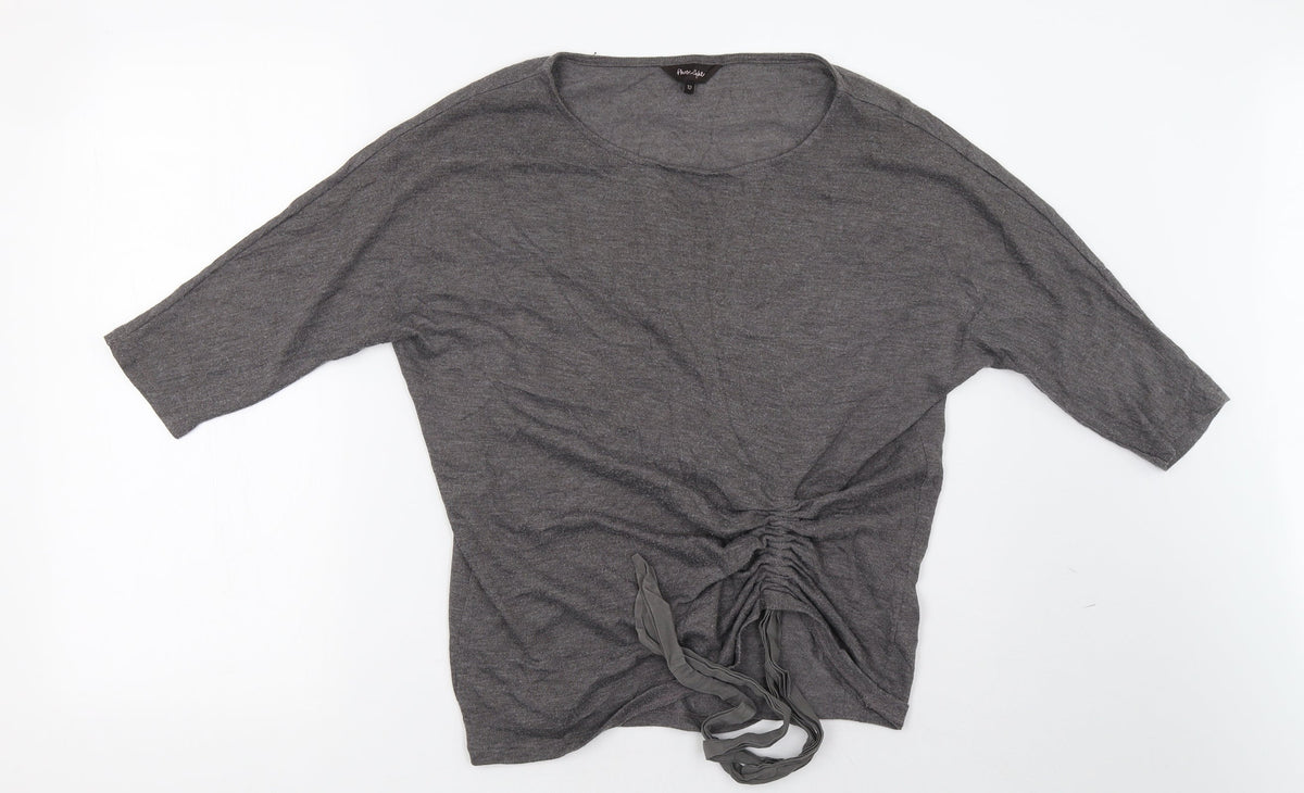 Additional front view of Phase Eight women’s brown pullover sweatshirt, size UK 12