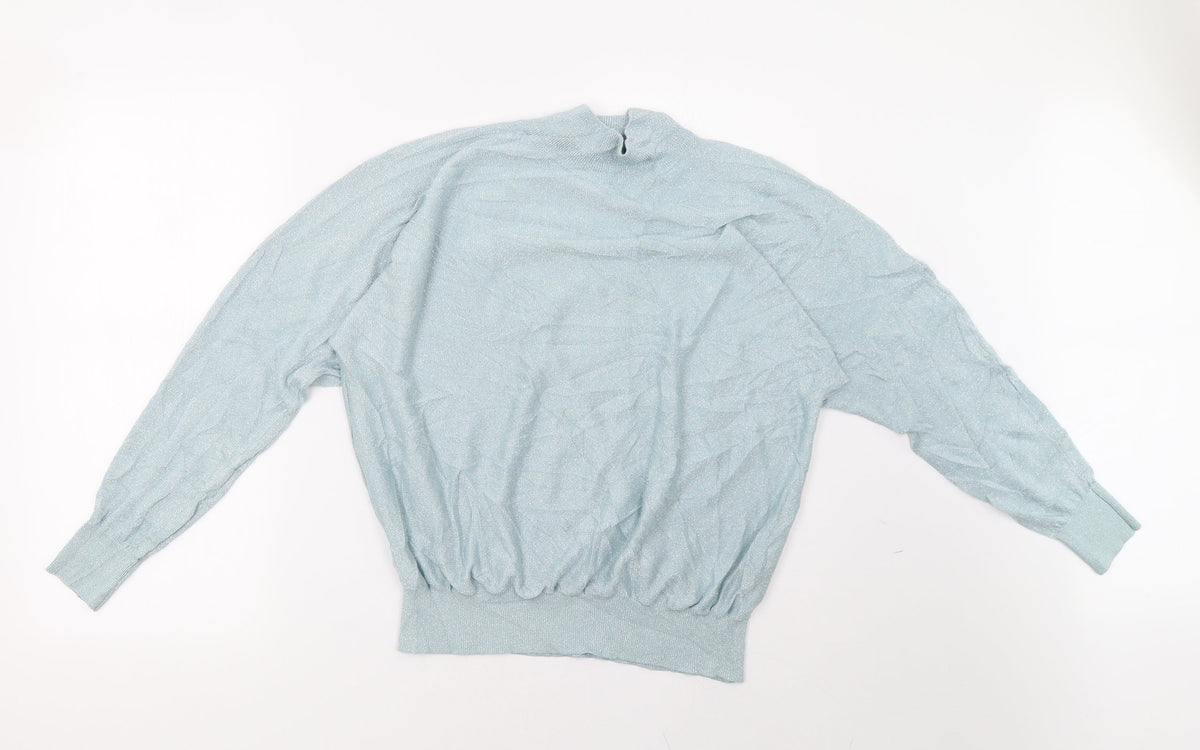 Additional front view of M&Co women’s green pullover sweatshirt, size UK 18