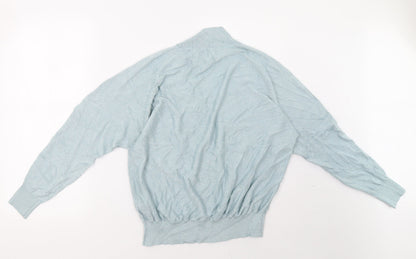 Back view of M&Co women’s green pullover sweatshirt, size UK 18