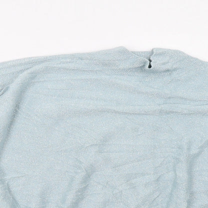 Close-up detail of M&Co women’s green pullover sweatshirt, size UK 18