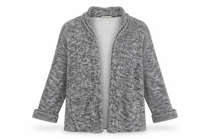 Front view of Innocent women’s black jacket blazer, size UK 12