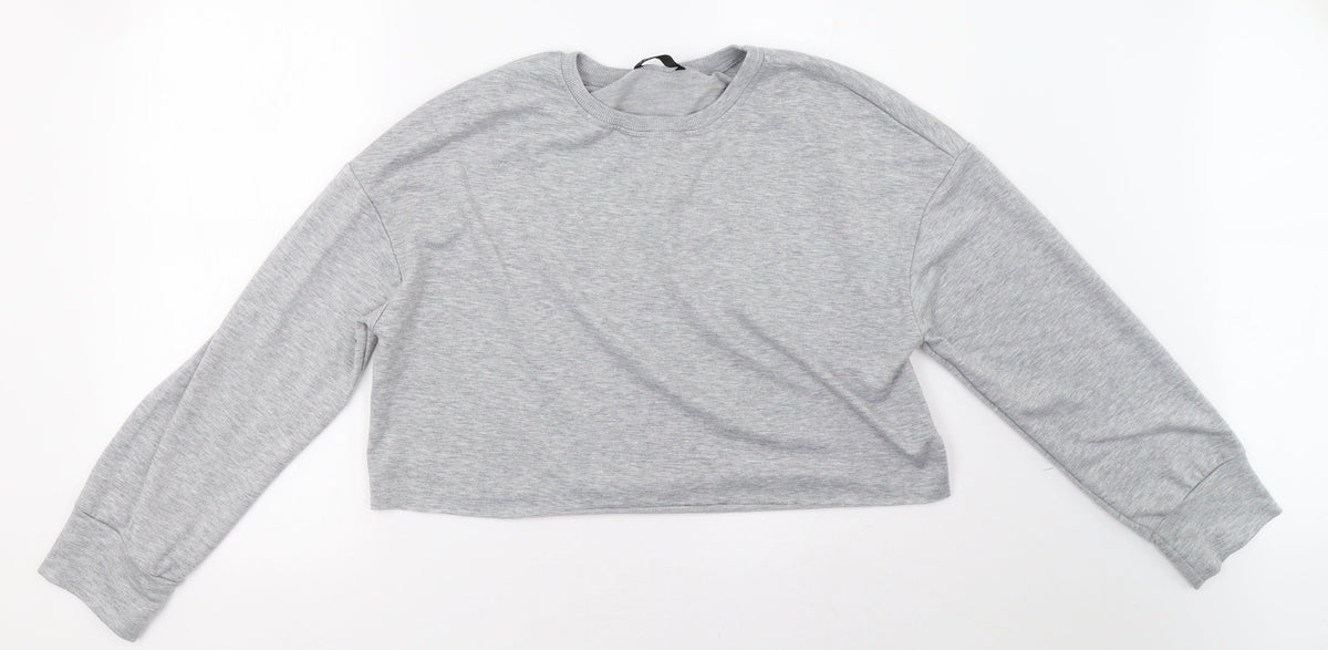 Additional front view of SHEIN women’s grey pullover hoodie, size L