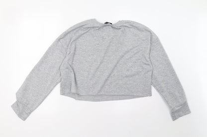 Back view of SHEIN women’s grey pullover hoodie, size L