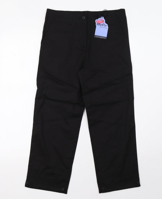 Womens UK Size 10 moose Regular Fit  Black Trousers
