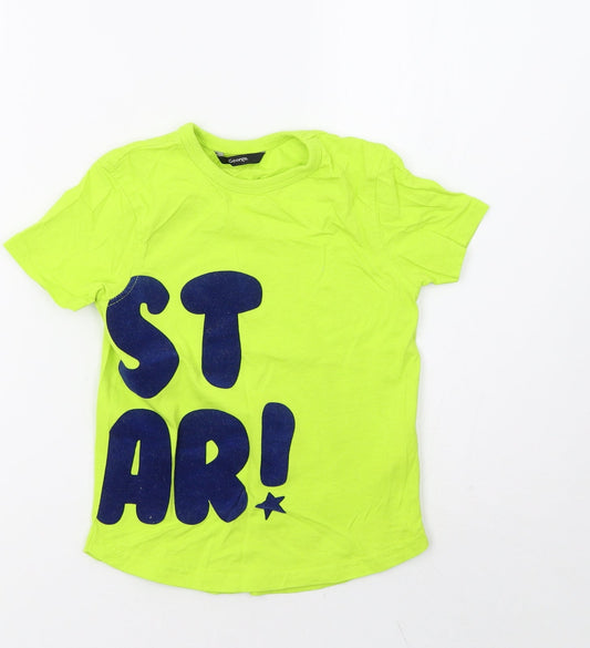 George Boys Green   Basic T-Shirt Size 5-6 Years