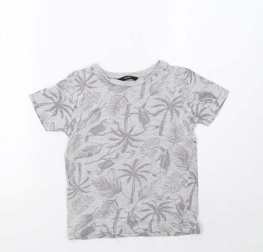 George Boys Grey Polka Dot  Basic T-Shirt Size 6-7 Years