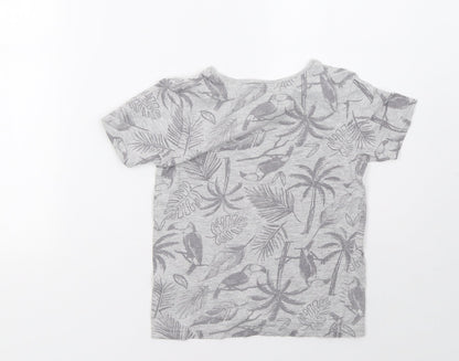 George Boys Grey Polka Dot  Basic T-Shirt Size 6-7 Years