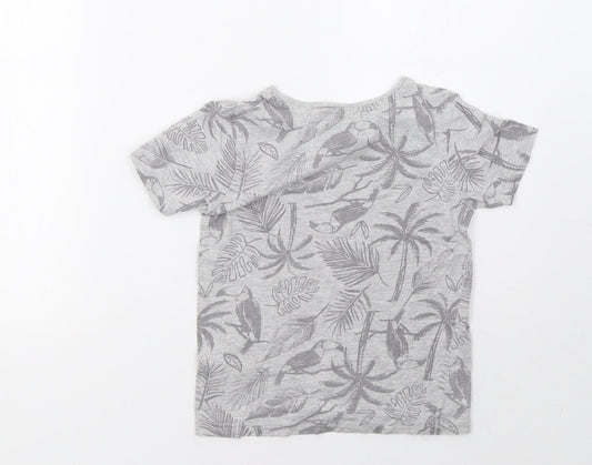 George Boys Grey Polka Dot  Basic T-Shirt Size 6-7 Years