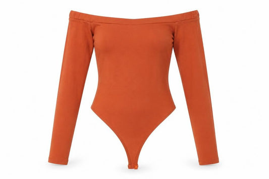 Womens UK Size 8 Missguided One-Piece Orange Bodysuit