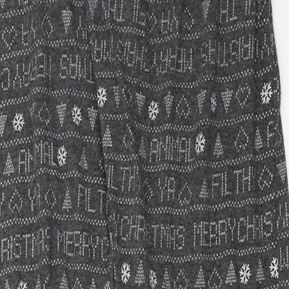 Primark Girls Grey Solid  Top Pyjama Pants Size S  - Home Alone christmas