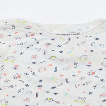 In Extenso Girls White   Basic T-Shirt Size 12 Months