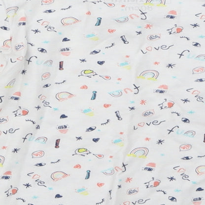In Extenso Girls White   Basic T-Shirt Size 12 Months