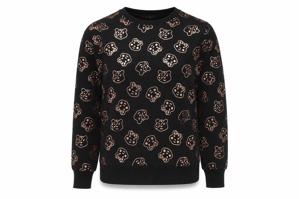 Front view of George women’s black pullover sweatshirt, size S