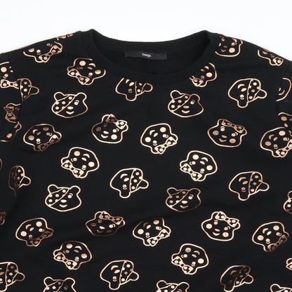 Close-up detail of George women’s black pullover sweatshirt, size S