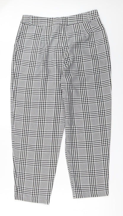 Teen Blue Womens Black Check  Capri Trousers Size 42 L24.5 in