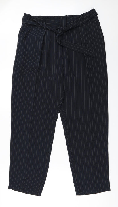 Womens UK Size 14 Oasis Regular Fit  Black Trousers