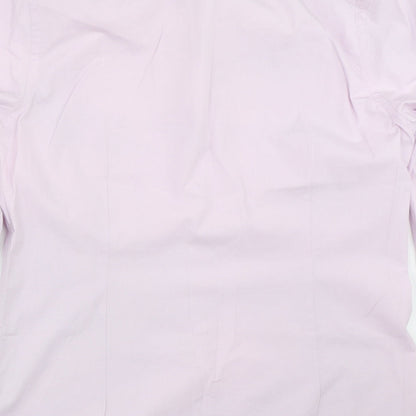 Mens UK Size 15.5 Debenhams Purple  Button-Up Long Sleeve Casual Shirt