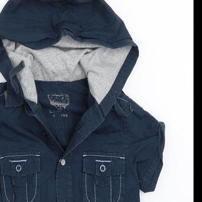 Debenhams Boys Blue   Basic Button-Up Size 4 Years
