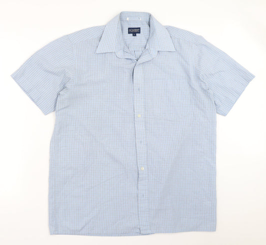 Academy Mens Blue    Button-Up Size L