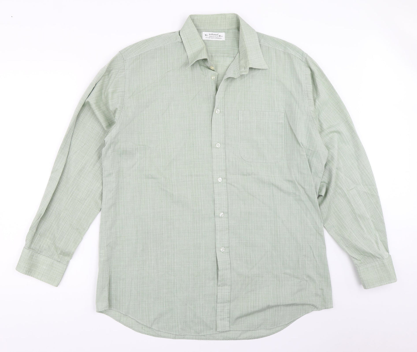 St Michael Mens Green    Button-Up Size 16.5