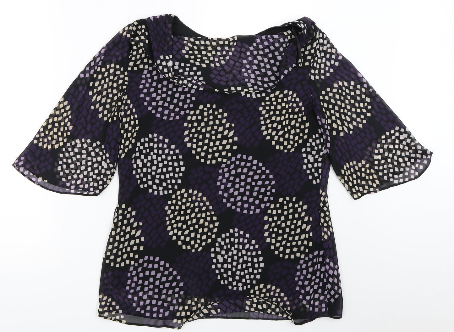 Womens UK Size 12 BM Black Basic Blouse