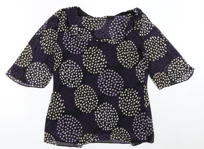 Womens UK Size 12 BM Black Basic Blouse